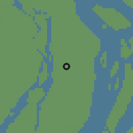 Shaded relief of the 58 km around Lalmohan, drawn from the GMTED2010 grid