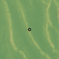 Shaded relief of the 58 km around Langadu, drawn from the GMTED2010 grid