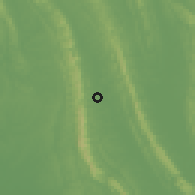 Shaded relief of the 58 km around Mahalchhari, drawn from the GMTED2010 grid