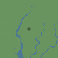 Shaded relief of the 58 km around Mathbaria, drawn from the GMTED2010 grid