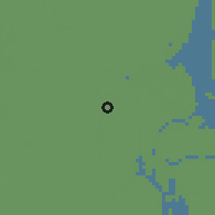 Shaded relief of the 58 km around Muladi, drawn from the GMTED2010 grid