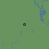 Shaded relief of the 58 km around Bakerganj, drawn from the GMTED2010 grid