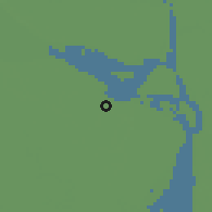 Shaded relief of the 58 km around Naria, drawn from the GMTED2010 grid