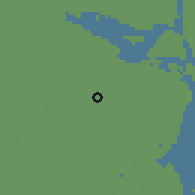 Shaded relief of the 58 km around Pālang, drawn from the GMTED2010 grid