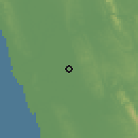 Shaded relief of the 58 km around Patiya, drawn from the GMTED2010 grid