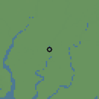 Shaded relief of the 58 km around Bamna, drawn from the GMTED2010 grid