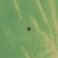 Shaded relief of the 58 km around Rajasthali, drawn from the GMTED2010 grid