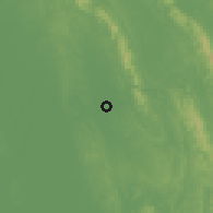 Shaded relief of the 58 km around Rangunia, drawn from the GMTED2010 grid