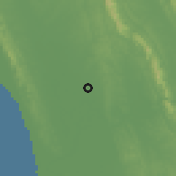 Shaded relief of the 58 km around Raozan, drawn from the GMTED2010 grid