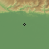 Shaded relief of the 58 km around Sūnāmganj, drawn from the GMTED2010 grid