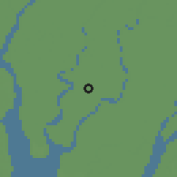 Shaded relief of the 58 km around Barguna, drawn from the GMTED2010 grid