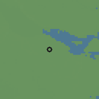 Shaded relief of the 58 km around Zanjira, drawn from the GMTED2010 grid