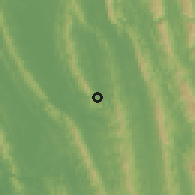 Shaded relief of the 58 km around Barkal, drawn from the GMTED2010 grid