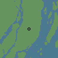 Shaded relief of the 58 km around Char Fasson, drawn from the GMTED2010 grid