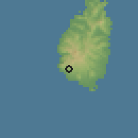 Shaded relief of the 59 km around Dugard, drawn from the GMTED2010 grid