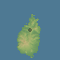 Shaded relief of the 59 km around Forestiere, drawn from the GMTED2010 grid