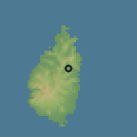 Shaded relief of the 59 km around Grande Riviere, drawn from the GMTED2010 grid