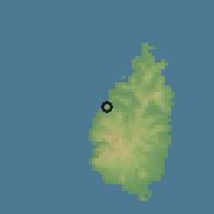Shaded relief of the 59 km around Au Tabor, drawn from the GMTED2010 grid