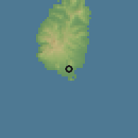Shaded relief of the 59 km around La Resource, drawn from the GMTED2010 grid
