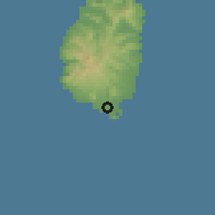 Shaded relief of the 59 km around La Tourney, drawn from the GMTED2010 grid