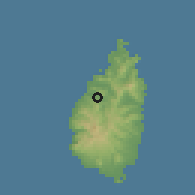 Shaded relief of the 59 km around Morne Ciseaux, drawn from the GMTED2010 grid