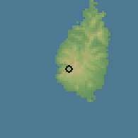 Shaded relief of the 59 km around Saint Phillip, drawn from the GMTED2010 grid