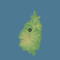 Shaded relief of the 59 km around Vanard, drawn from the GMTED2010 grid