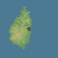 Shaded relief of the 59 km around Anse Canot, drawn from the GMTED2010 grid