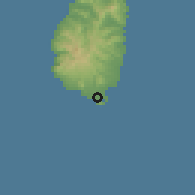 Shaded relief of the 59 km around Black Bay, drawn from the GMTED2010 grid