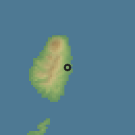 Shaded relief of the 60 km around Byera, drawn from the GMTED2010 grid
