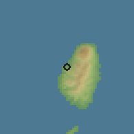 Shaded relief of the 60 km around Chateaubelair, drawn from the GMTED2010 grid