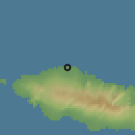 Shaded relief of the 59 km around Afega, drawn from the GMTED2010 grid