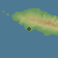 Shaded relief of the 59 km around Matautu, drawn from the GMTED2010 grid