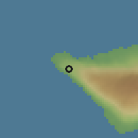 Shaded relief of the 60 km around Neiafu Uta, drawn from the GMTED2010 grid