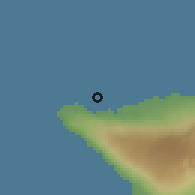Shaded relief of the 60 km around Papa, drawn from the GMTED2010 grid