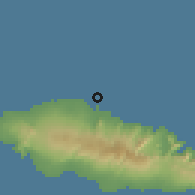 Shaded relief of the 59 km around Safune I, drawn from the GMTED2010 grid