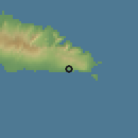 Shaded relief of the 59 km around Aufaga, drawn from the GMTED2010 grid