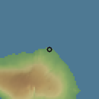Shaded relief of the 60 km around Saleaula, drawn from the GMTED2010 grid