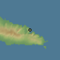 Shaded relief of the 59 km around Saletele, drawn from the GMTED2010 grid