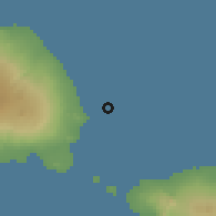 Shaded relief of the 59 km around Salimu, drawn from the GMTED2010 grid
