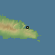 Shaded relief of the 59 km around Samamea, drawn from the GMTED2010 grid