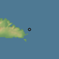 Shaded relief of the 59 km around Samusu, drawn from the GMTED2010 grid