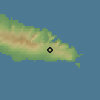 Shaded relief of the 59 km around Sapunaoa, drawn from the GMTED2010 grid