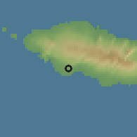 Shaded relief of the 59 km around Sataoa Uta, drawn from the GMTED2010 grid