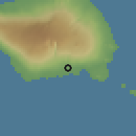 Shaded relief of the 59 km around Sili, drawn from the GMTED2010 grid