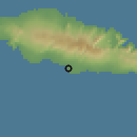 Shaded relief of the 59 km around Siumu Uta, drawn from the GMTED2010 grid