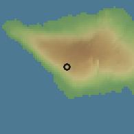 Shaded relief of the 59 km around Siutu, drawn from the GMTED2010 grid