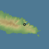 Shaded relief of the 59 km around Taelefaga, drawn from the GMTED2010 grid