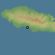Shaded relief of the 59 km around Tafitoala, drawn from the GMTED2010 grid