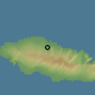 Shaded relief of the 59 km around Tuanaimato West, drawn from the GMTED2010 grid